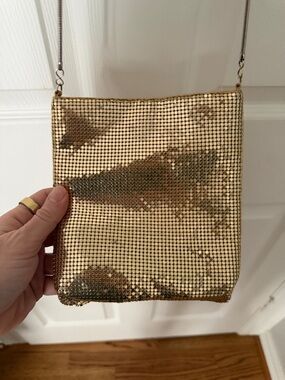 Gold Sequined Crossbody Bag - Women vintage Valerie Stevens